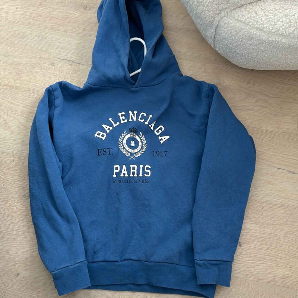 Balenciaga blue hoodie kids size 10